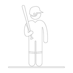 Cricket umpire man icon vector line art.