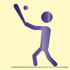 Fototapeta na wymiar Batsman cricket icon vector illustration eps.