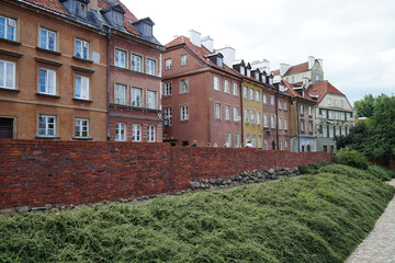 The walls of the Warsaw Barbican fortress in the center of the capital. Poland