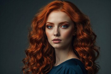 Obraz premium Creative portrait of a woman with bright hair