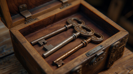 箱の中の古い鍵