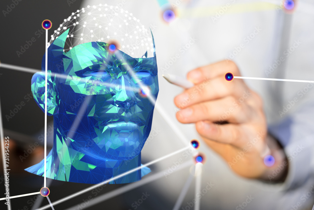 Poster futuristic wave, futuristic data stream