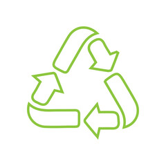 Recycle sign set icon
