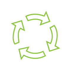 Recycle sign set icon