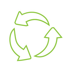 Recycle sign set icon