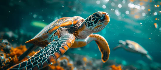 Fotobehang sea turtle swimming © andreac77