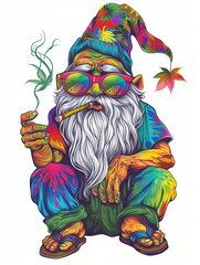 Hippie garden gnome