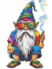 Hippie garden gnome
