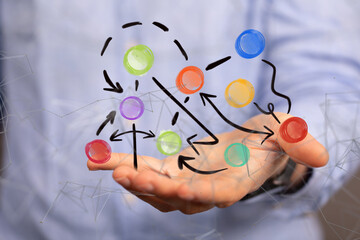 people network structure HR - Human resources management and recruitment - neural network exposure digital