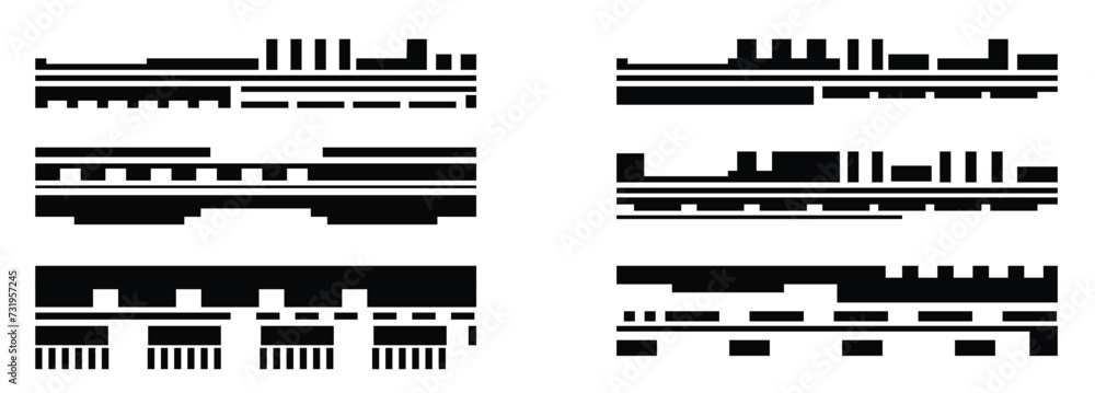 Poster modern hi tech design elements. technology and computing concept vector