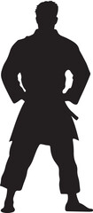 judo silhouette vector illustration
