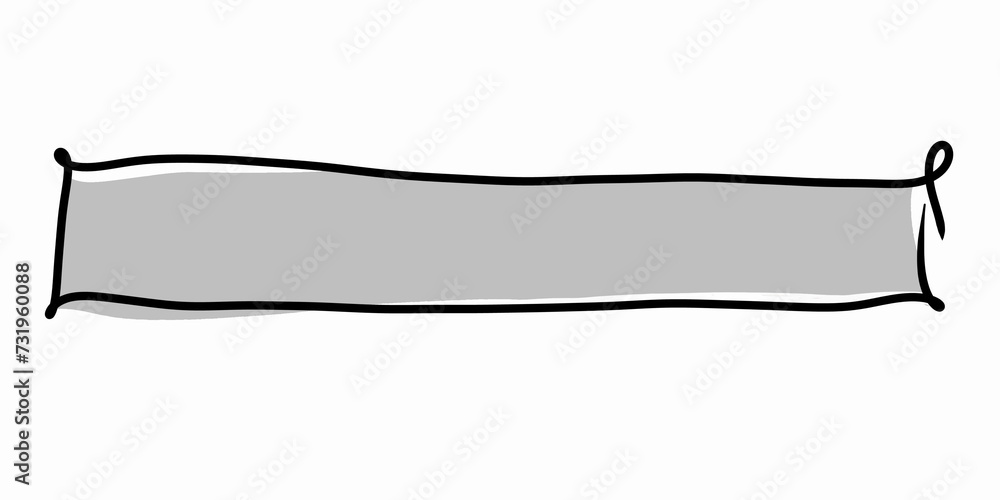 Aufkleber grey lower third with black lines abstract shape template transparent background
