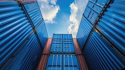 Cargo Containers Framing Sky