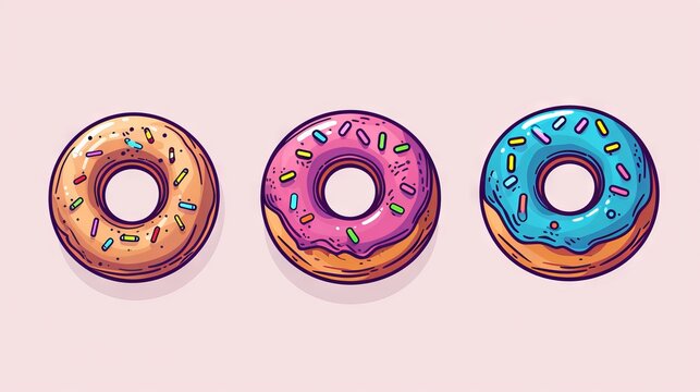 Cartoon donut logo design