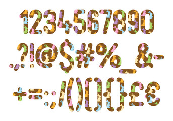 Versatile Collection of Colorful Rabbit Numbers and Punctuation for Various Uses