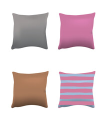 Four pillow set. vector illustration
