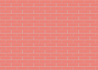 Fototapeta premium Coral Pink color Brick wall Background. Blank Copy Space. Abstract wall. Textured Background. Interior Wall Background. Modern Wall Design. Abstract Design for banners and advertisements.