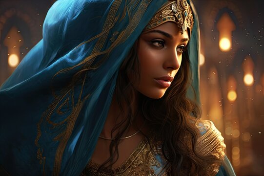 Scheherazade profile from the Arabian nights