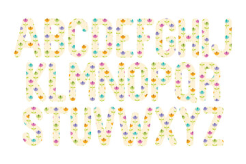Versatile Collection of Colorful Floral Alphabet Letters for Various Uses