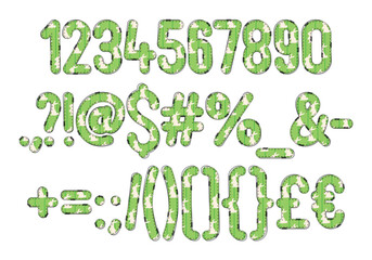 Versatile Collection of Easter Rabbit Numbers and Punctuation for Various Uses
