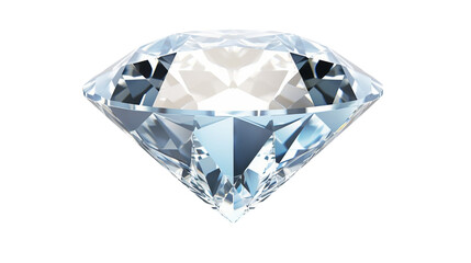 Realistic 3d diamond isolated on transparent background.