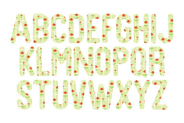 Versatile Collection of Spring Florals Alphabet Letters for Various Uses