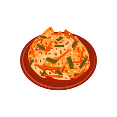 Kimchi traditional Korean food vector illustration