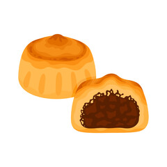 Maamoul Arabic sweet food vector illustration