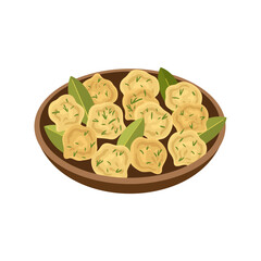 Pelmeni, Dumplings traditional Russian food 