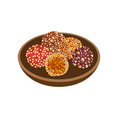 Vegan Sweet Bites, plant based food illustration