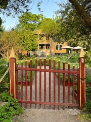 garden gate to villa garden
