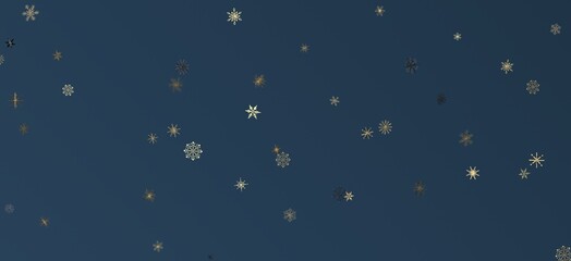 colorful XMAS Stars - A whirlwind of golden snowflakes and stars. New
