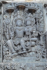 Fototapeta na wymiar Hoysaleswara temple, Halebidu , Karnataka, India