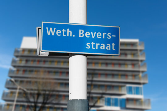 Straßenschild, Weth. Beversstraat, Enschede