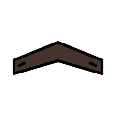 Military Police Rank Filled Outline Icon