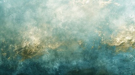 Fototapeta premium An abstract, ocean-inspired texture with shimmering gold highlights over a serene blue background, suggesting depth and mystery.