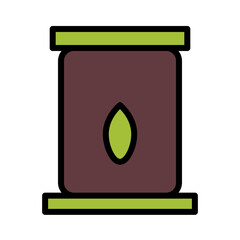 Energy Fuel Green Filled Outline Icon
