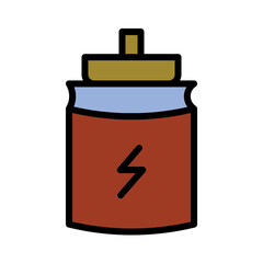 Bottle Drink Water Filled Outline Icon