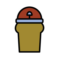 Bottle Drink Water Filled Outline Icon