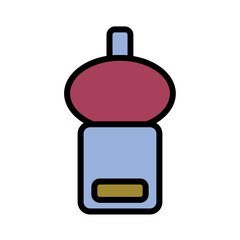 Water Bottle Sport Filled Outline Icon