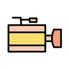 Camera Film Video Filled Outline Icon