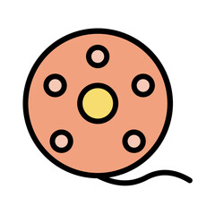 Obraz premium Camera Filmstrip Movie Filled Outline Icon