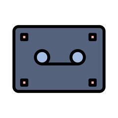 Audio Audio Kasete Filled Outline Icon