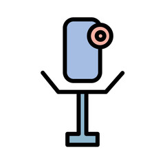 Audio Media Mic Filled Outline Icon