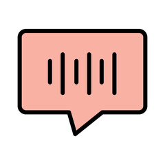 Audio Message Voice Filled Outline Icon