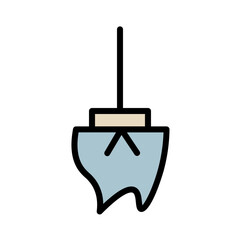 Broom Magic Mop Filled Outline Icon