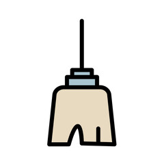 Obraz premium Broom Magic Mop Filled Outline Icon