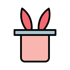 Magic Wizard Hat Filled Outline Icon