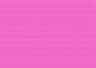 Rose Pink color Brick wall Background. Blank Copy Space. Abstract wall. Textured Background. Interior Wall Background. Modern Wall Design. Abstract Design for banners and advertisements.