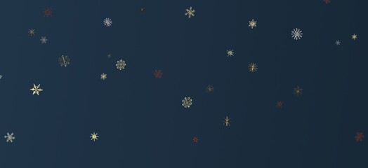 colorful XMAS Stars - A whirlwind of golden snowflakes and stars. New